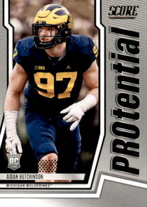 2022 Score - Protential Aidan Hutchinson #P-AH Gold (RC) Rookie