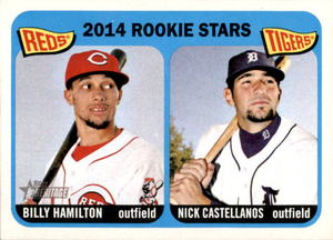 2014 Topps Heritage Nick Castellanos and Billy Hamilton Double Rookie Card