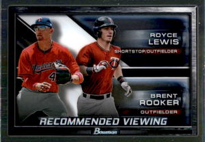 2017 Bowman Prospects Royce Lewis and Brent Rookie Rookie Card