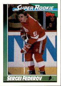 1991-92 Topps - Super Rookie Sergei Fedorov #8 Rookie