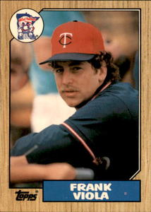 1987 Tiffany Topps - Frank Viola #310 RARE TIFFANY VERSION, GLOSSY
