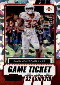 2021 Panini Contenders Draft Picks - David Montgomery #65 Cracked Ice Ticket 23