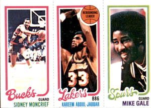 1980 Topps Rebound Leaders Kareem Abdul-Jabbar