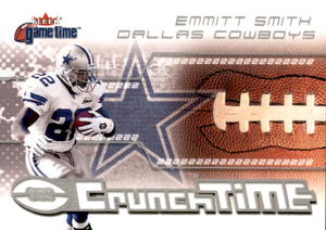 2001 Fleer Game Time Emmitt Smith Insert Card Crunch Time