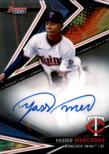 2022 Bowmans Best Yasser Mercedes Autograph Twins Prospect Card