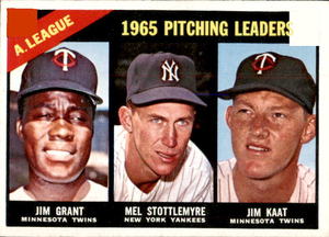 1965 Topps Pitching Leaders Kim Kaat Minnesota Twins