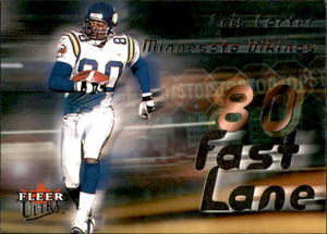 2000 Fleer Ultra Cris Carter Fast Lane Insert Card