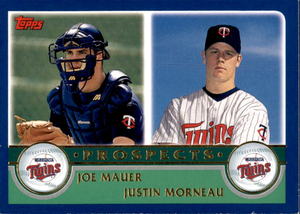2003 Topps Joe Mauer Justin Morneau #680
