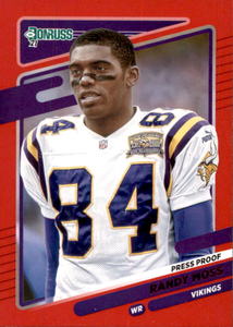 2021 Donruss Red Press Proof Version Randy Moss