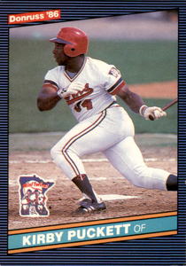 1986 Donruss Kirby Puckett 2nd Year Card