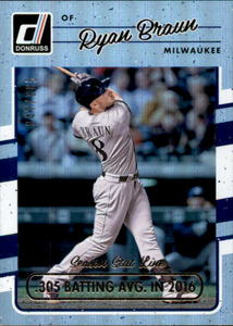 2017 Panini Ryan Braun Light Blue Parallel Card