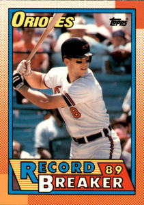 1990 Topps - Record Breaker Cal Ripken #8