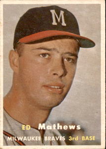 1957 Topps - Eddie Mathews #250