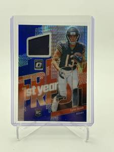 2023 Donruss Optic Tyler Scott Rookie Game Used Jersey Card Chicago Bears