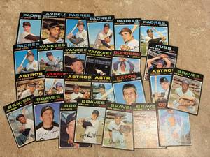 1971 Topps Vintage Baseball Cards Lot, Lower Grade Cards