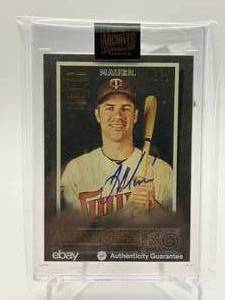 2020 Topps Allen and Ginter Joe Mauer Autographed Card 1/1 Truly One of a Kind, Only One Ever Made, Topps Archives and ebay Authenticity Certified, VERY RARE Collectible