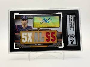 2024 Topps Triple Threads Joe Mauer Autographed Relic Card, Serial #d 2036, Graded by SGC With 9 Mint Grade for the card and a Perfect 10 Autograph Grade