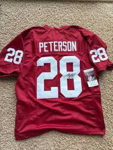 Adrian Peterson Autographed Jersey, Oklahoma Sooner College Jersey, Minnesota Vikings Legend, Autograph Authenticated by JSA Authentications, Comes With Certificate
