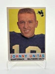1959 Topps Johnny Unitas NFL Football Card, Great Vintage Card Featuring NFL Hall of Famer and Baltimore Colts Legend