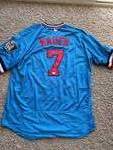 Joe Mauer Autographed Twins Jersey, Certified Authenticity by Beckett Authentication Service, Stitched Numbers and Letters, Baby Blue Color
