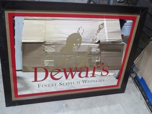 lot 23 image: Dewars Finest Scotch Whiskey Mirror - 23 x 30
