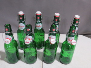 lot 31 image: 8 Piece Lot of Grolsch Premium Pilsner Beer Bottles with Resealable Swing Tops