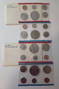 US Mint Proof Sets from 1976 and 1977. 24 Coins