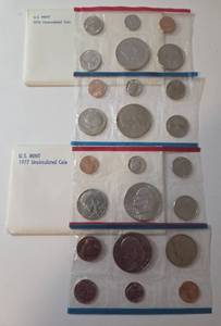 US Mint Proof Sets from 1976 and 1977. 24 Coins