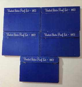 lot 9 image: 5 - 1972 US Proof Sets