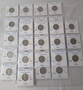 lot 62 image: 33 - 1940 Jefferson Nickels  Monticello