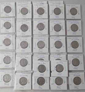 lot 72 image: 1994 - 1998 - Washington Quarters - 42 Coins