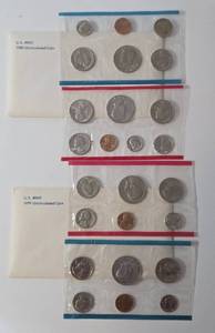 lot 80 image: US Mint Proof Sets from 1979 and 1980. 25 Coins