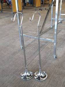(2) Adjustable Clothing Display Hooks