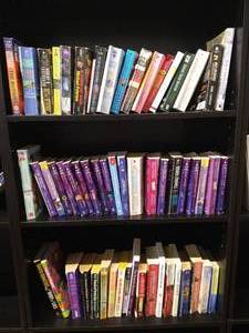 (3) Shelves of Romance & Fiction Books