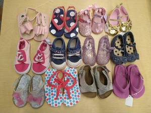 (12) Pairs Baby & Little Girl Shoes