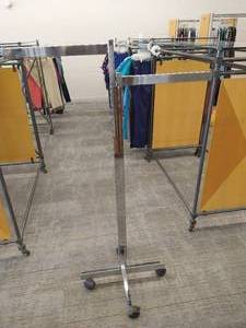 Rolling Adjustable 2-Arm Clothing Rack