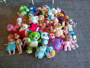 Large Lot of Plushes & Dolls