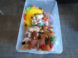 Bin of Toys & Plushes