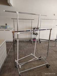 (2) Rolling Clothing Racks