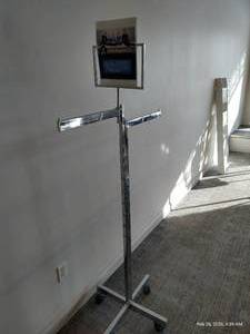 Rolling Adjustable 2-Arm Clothing Rack