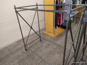 Heavy-Duty Rolling Clothing Rack - No Glass Top
