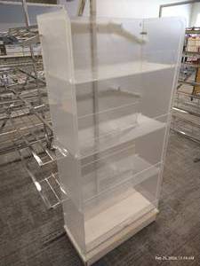 Rolling Acrylic Shelf with (1) Drawer & (3) Shelves