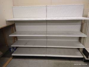 (2) Connected Display Shelving Units