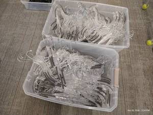 (2) Totes of Clothing Hangers
