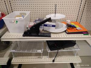 Contents of Shelves - Office Supplies