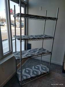 (1) 4-Shelf Metal Rack