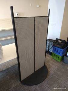 Freestanding Pegboard Shelf
