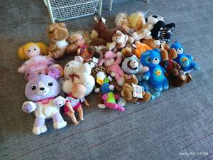 Large Lot of Plushes & Dolls