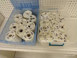 (2) Totes of Size Markers