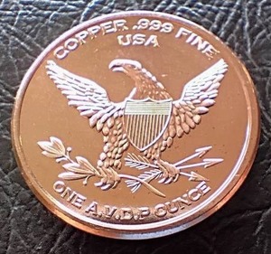 Dont Tread on Me 1 oz Copper Round